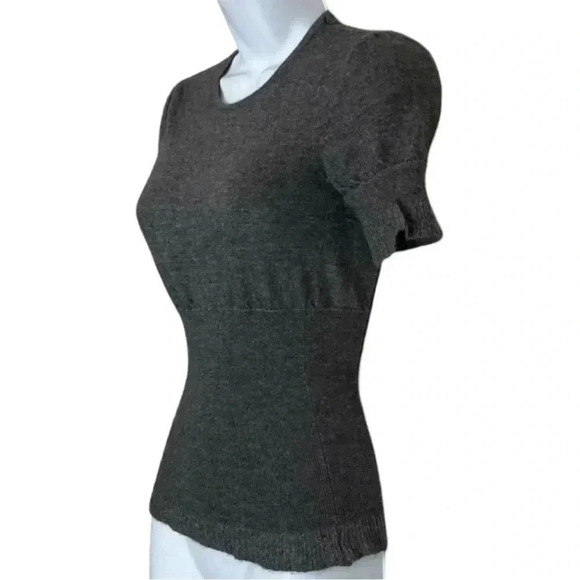 Dolce & Gabbana Alpaca Blend Knit Sweater Top Size 42 Gray Quiet Luxury Top - Picture 1 of 16